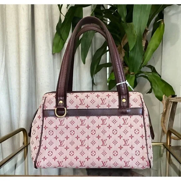 👛  AUTHENTIC LOUIS VUITTON JOSEPHINE PM BORDEAUX MIN LIN SPEEDY - Picture 3 of 14